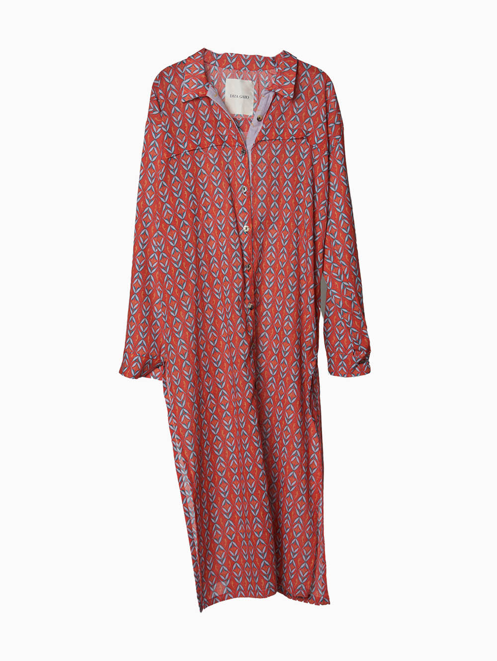 Diza Gabo - Shirt Kaftan In Cherry Red