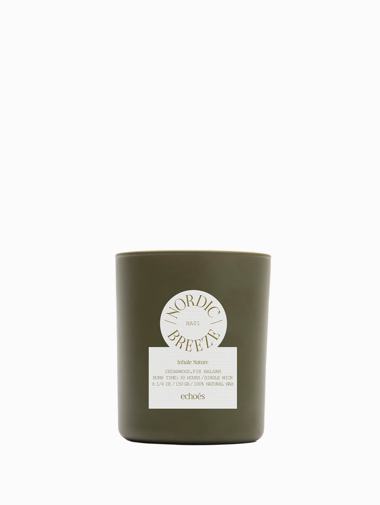 Echoes - Nordic Breeze Single Wick Natural Candle 150 gr