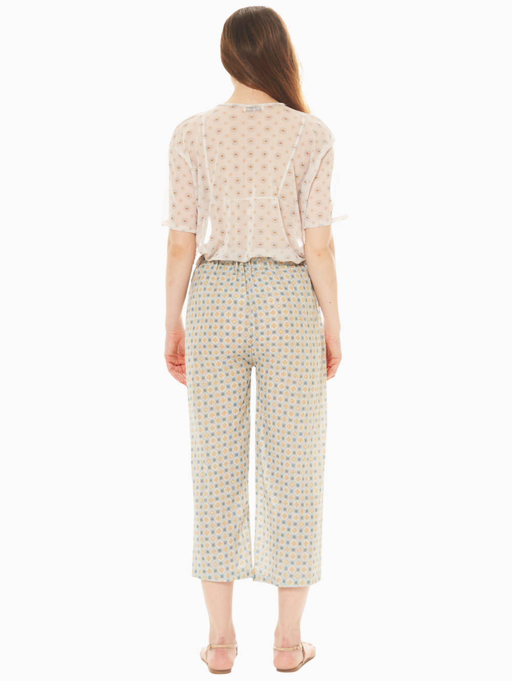 Tie On Waist Pants In Coconut Beige