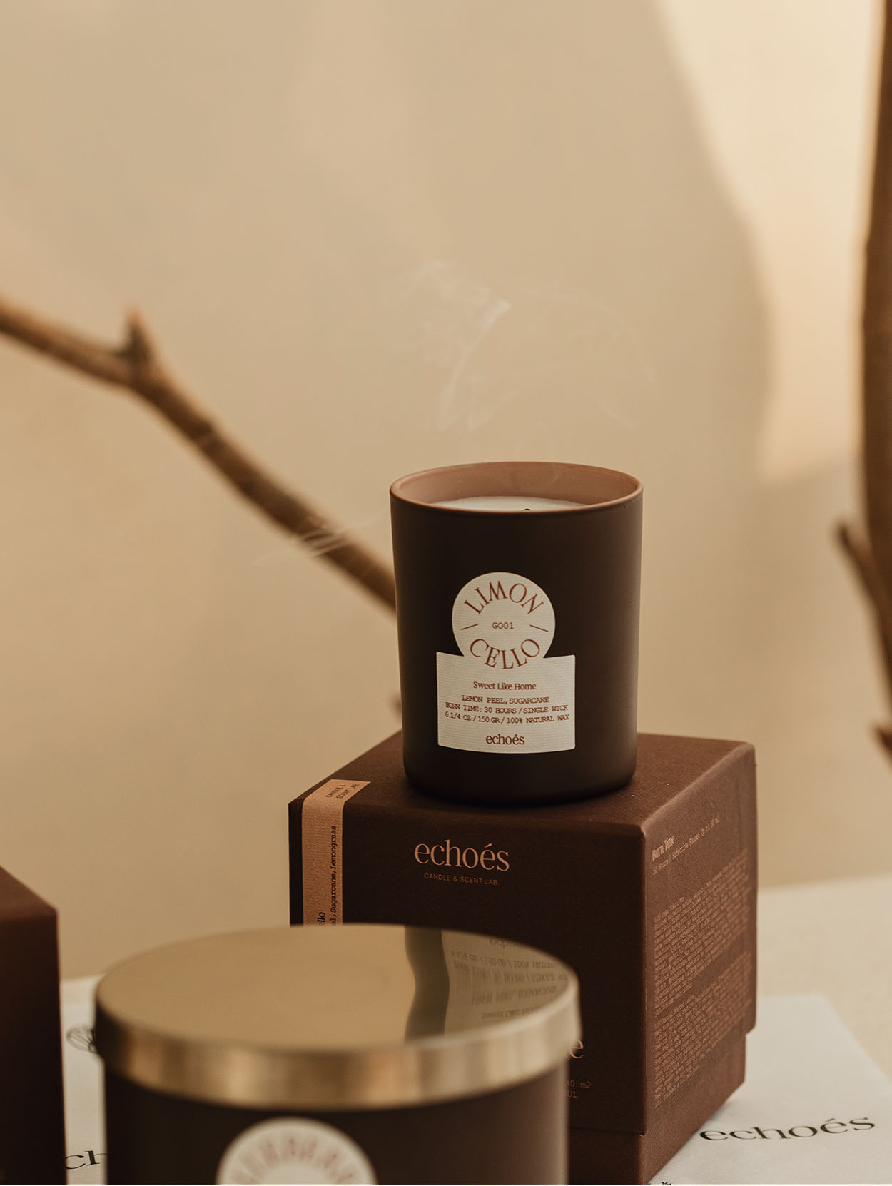 Echoés - Limon Cello Single Wick Natural Candle 150 gr