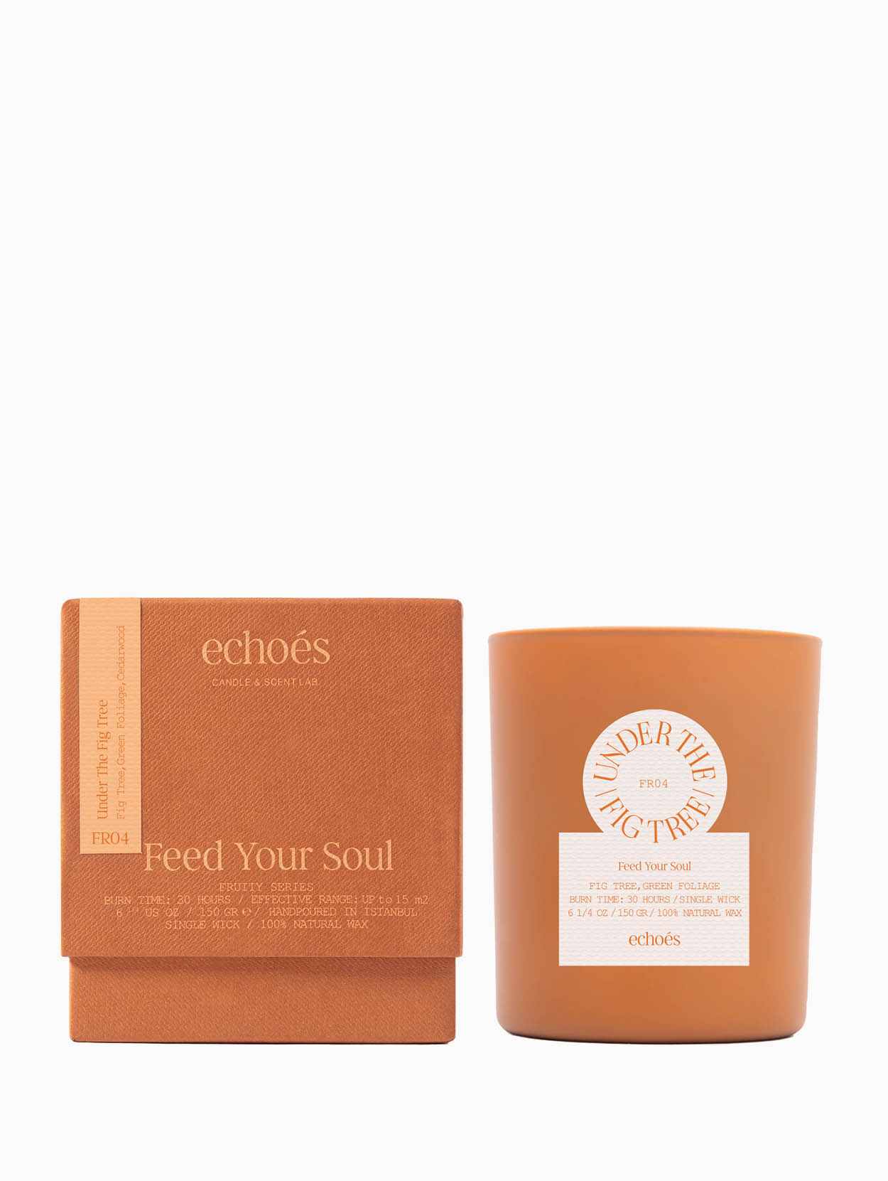 Echoes - Under the Fig Tree Single Wick Natural Candle 150 gr