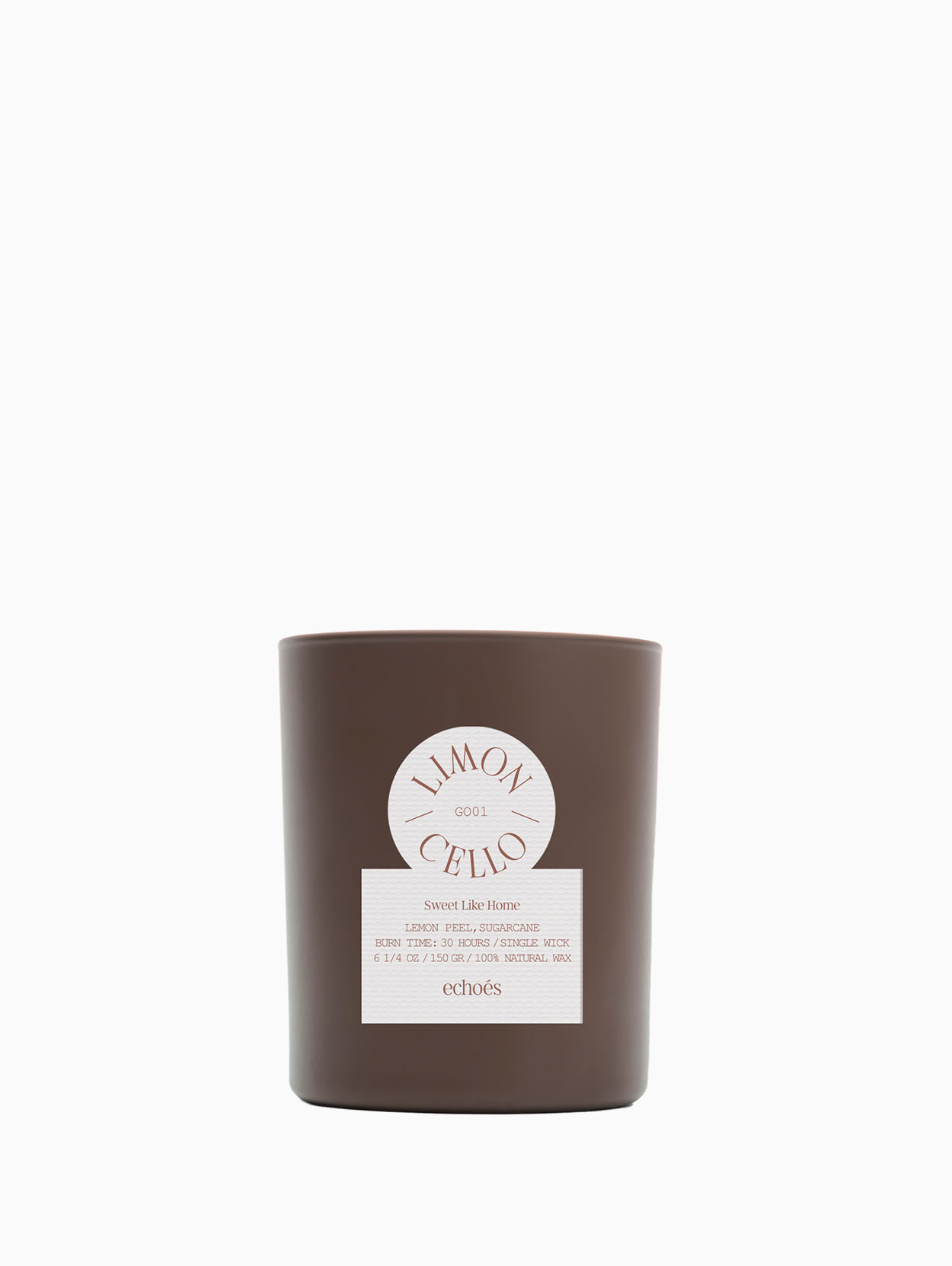 Echoés - Limon Cello Single Wick Natural Candle 150 gr