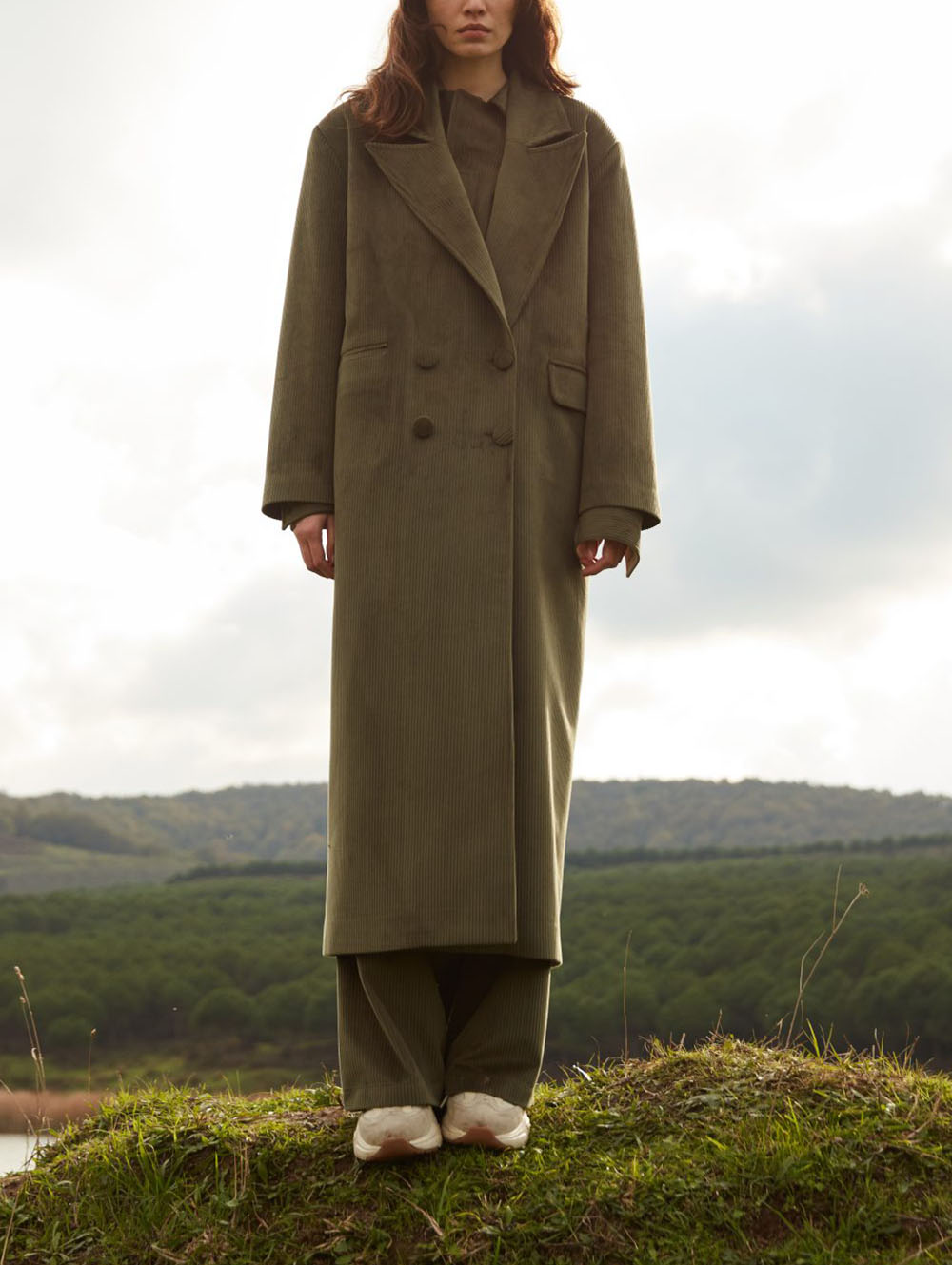 Jorah Closet - Corduroy Coat Green