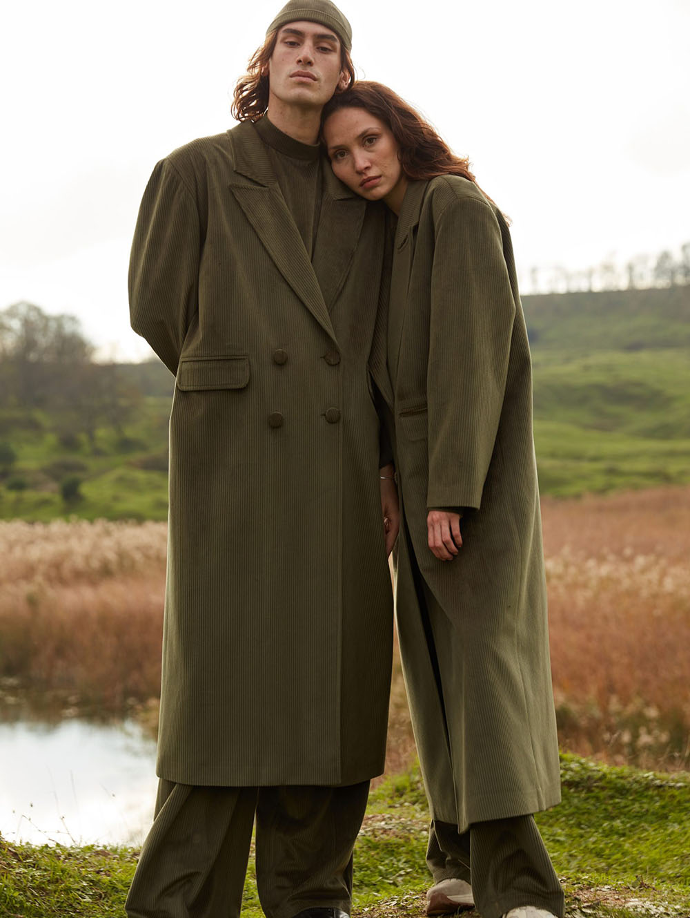 Jorah Closet - Corduroy Coat Green