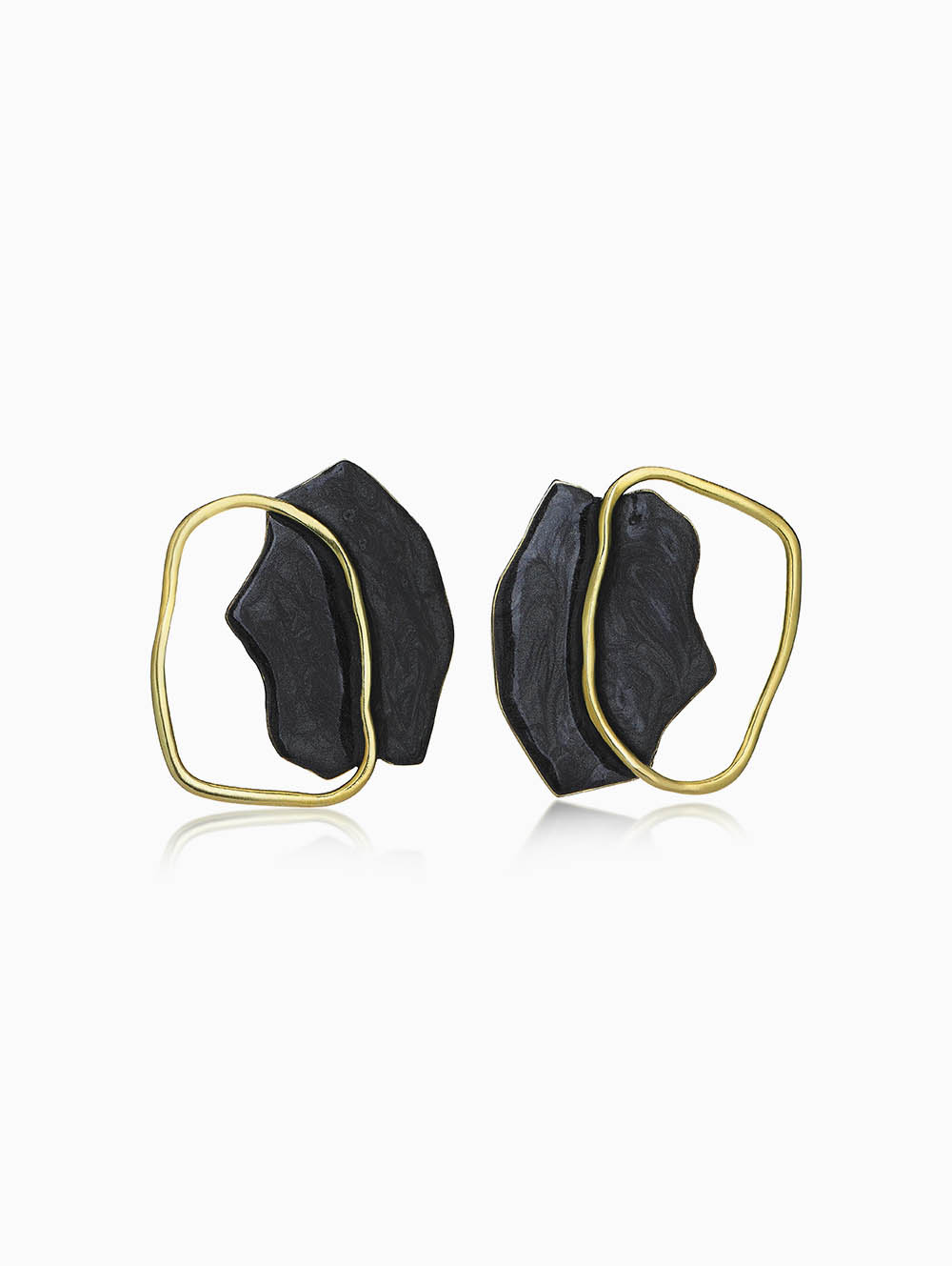 Mihaniki - Relic | Black Inside Out Earrings