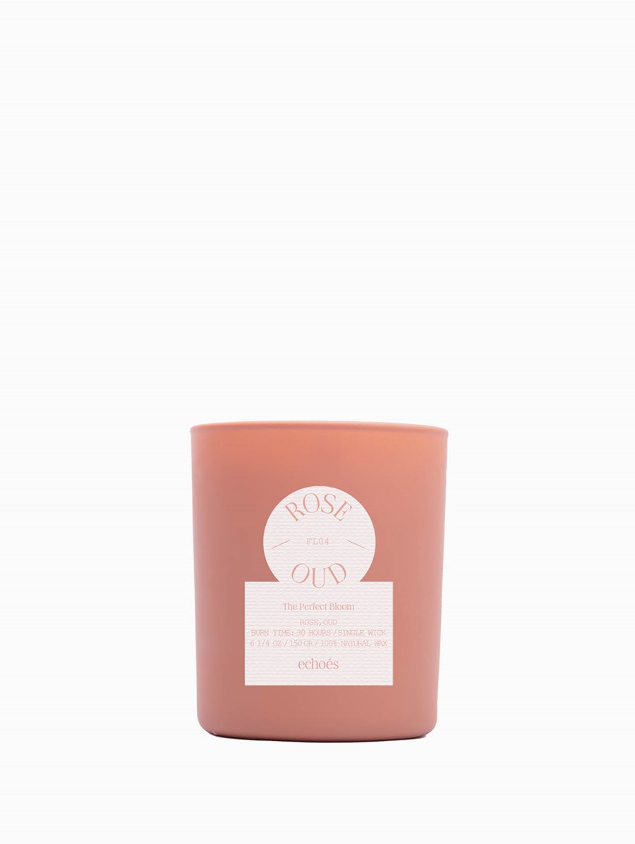Echoes - Rose & Oud Single Wick Natural Candle 150 gr