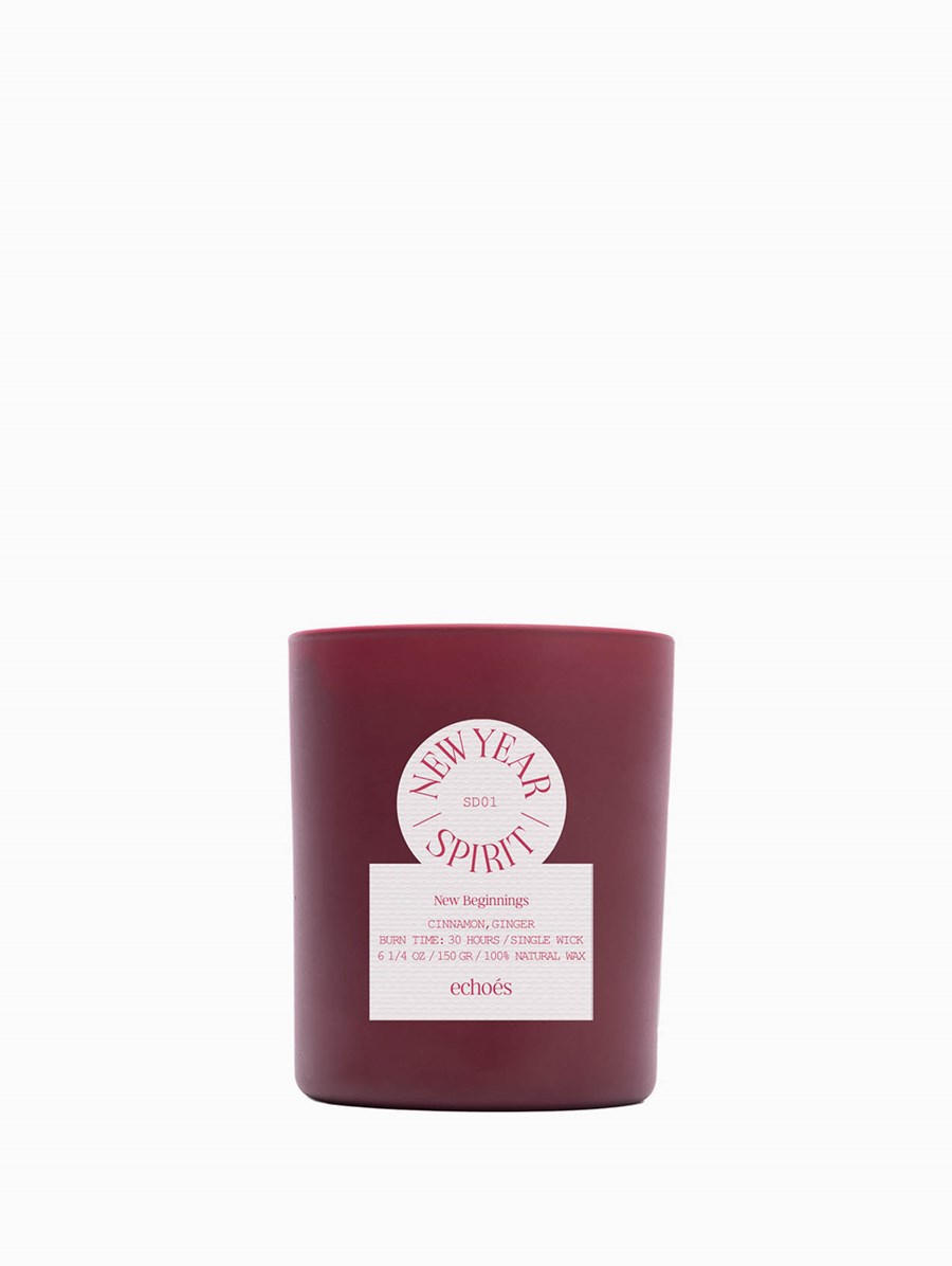 Echoes - New Year Spirit Single Wick Natural Candle 150 gr
