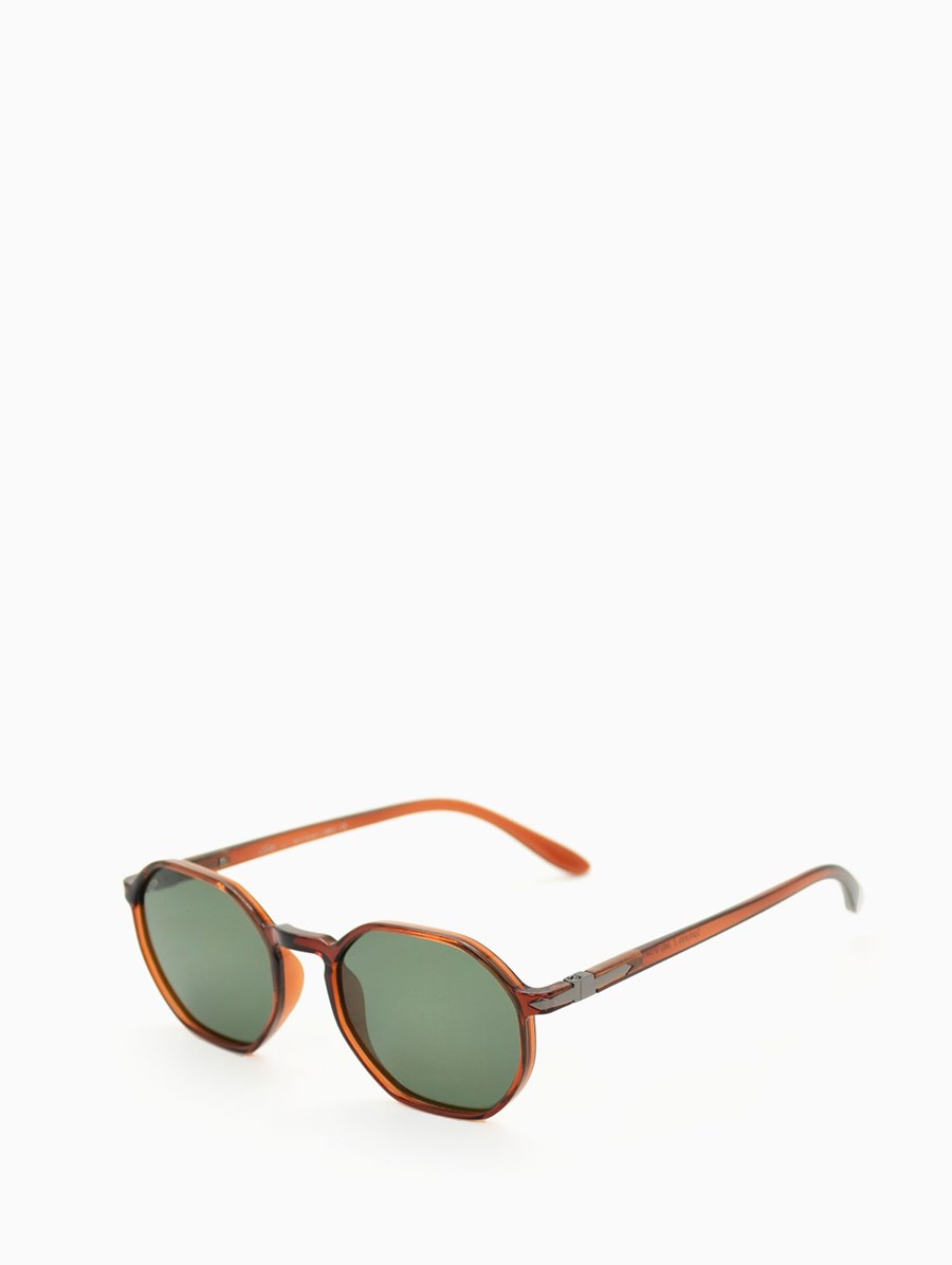 Look Light Santorini Sunglasses Jelly Brown Green
