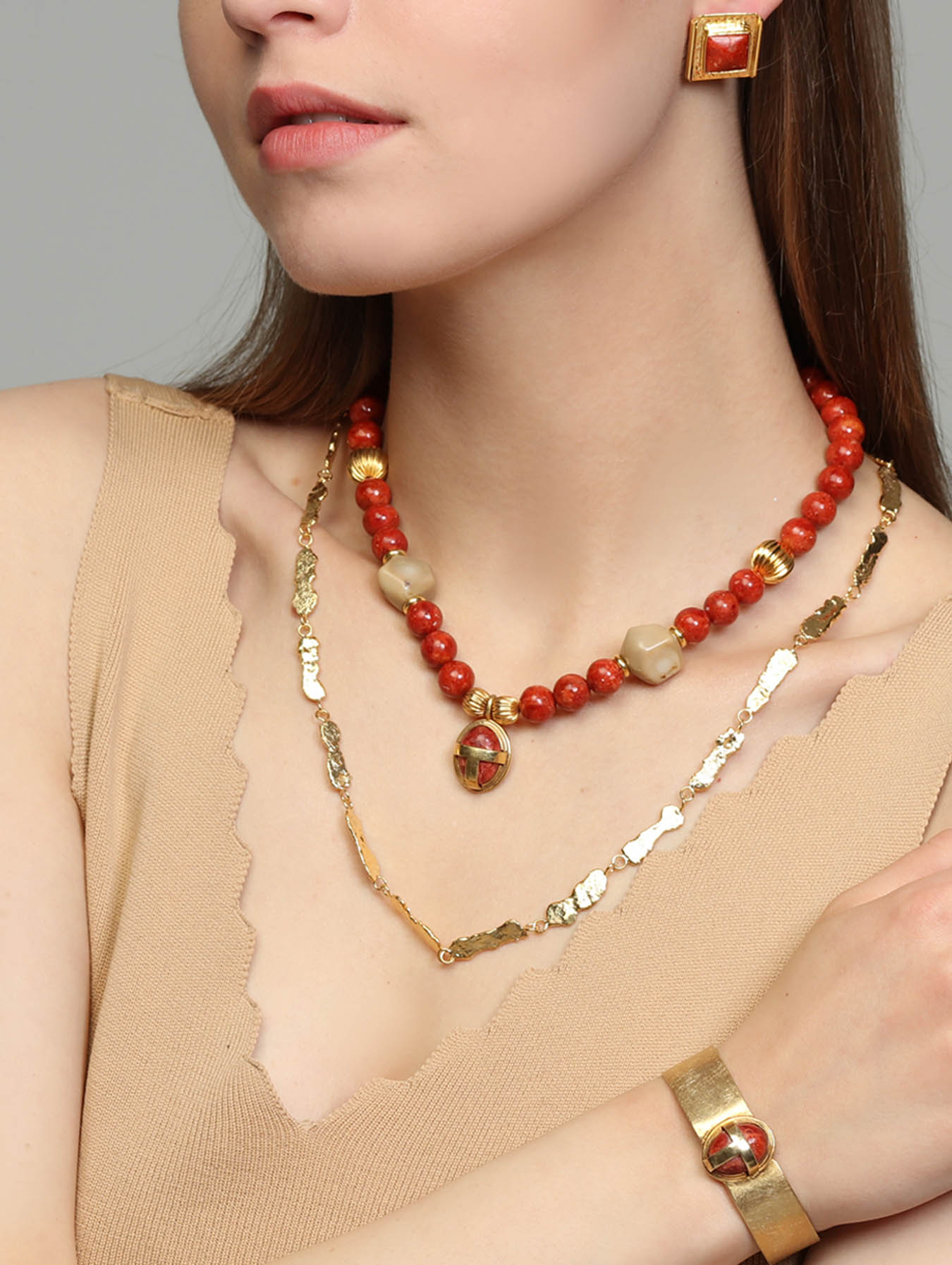 Gossef - Talisman Necklace Coral